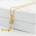 Gold Plated Zircon Ball Necklace for Women