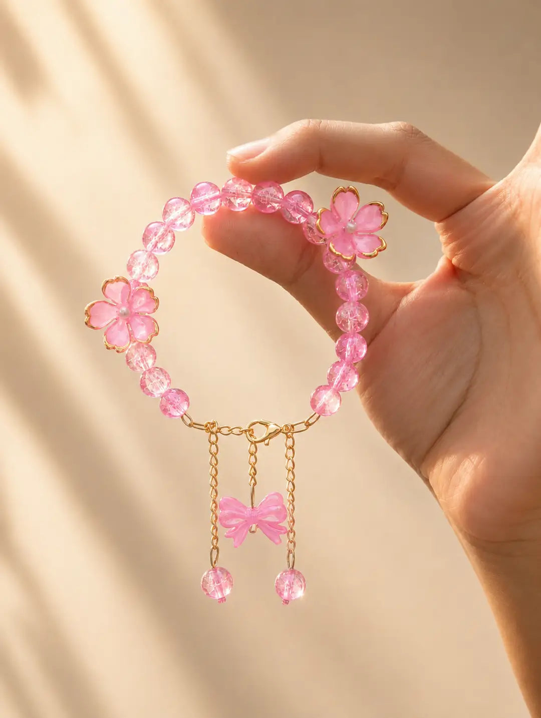 1 Pc Antique Design Crystal Thread Bracelet