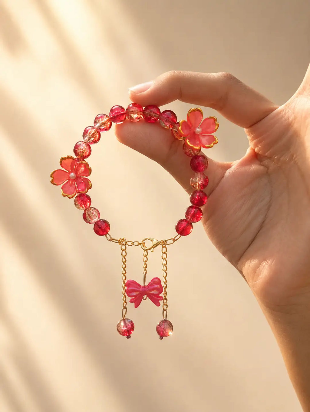 1 Pc Antique Design Crystal Thread Bracelet