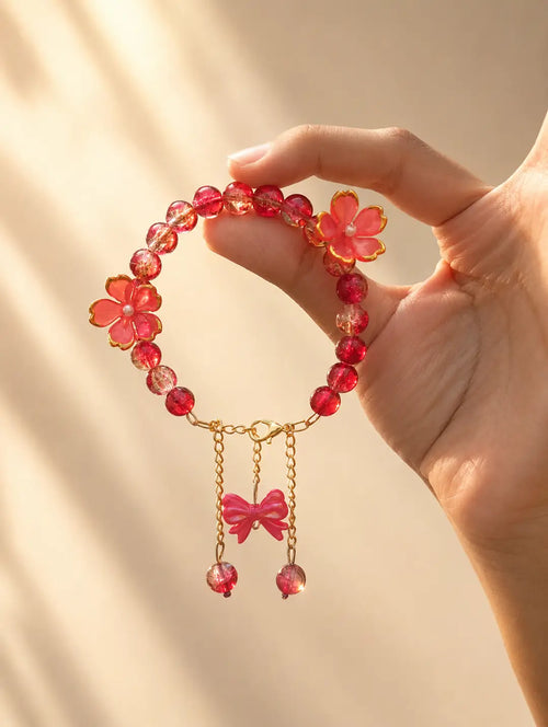 1 Pc Antique Design Crystal Thread Bracelet