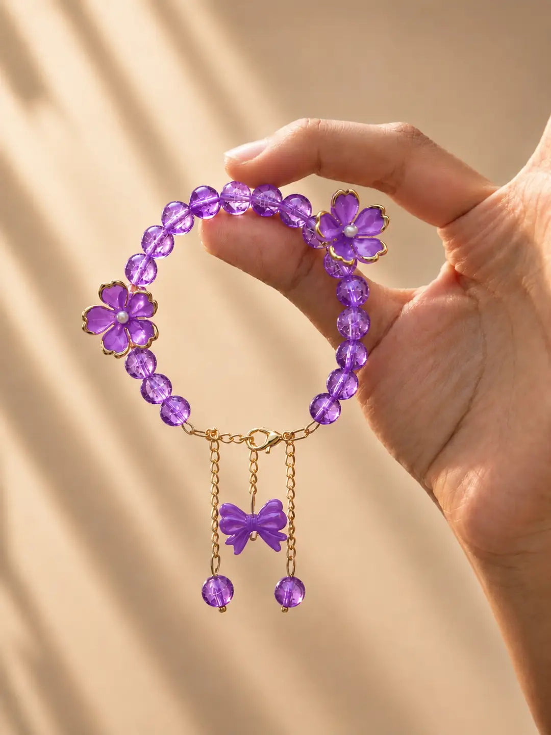 1 Pc Antique Design Crystal Thread Bracelet