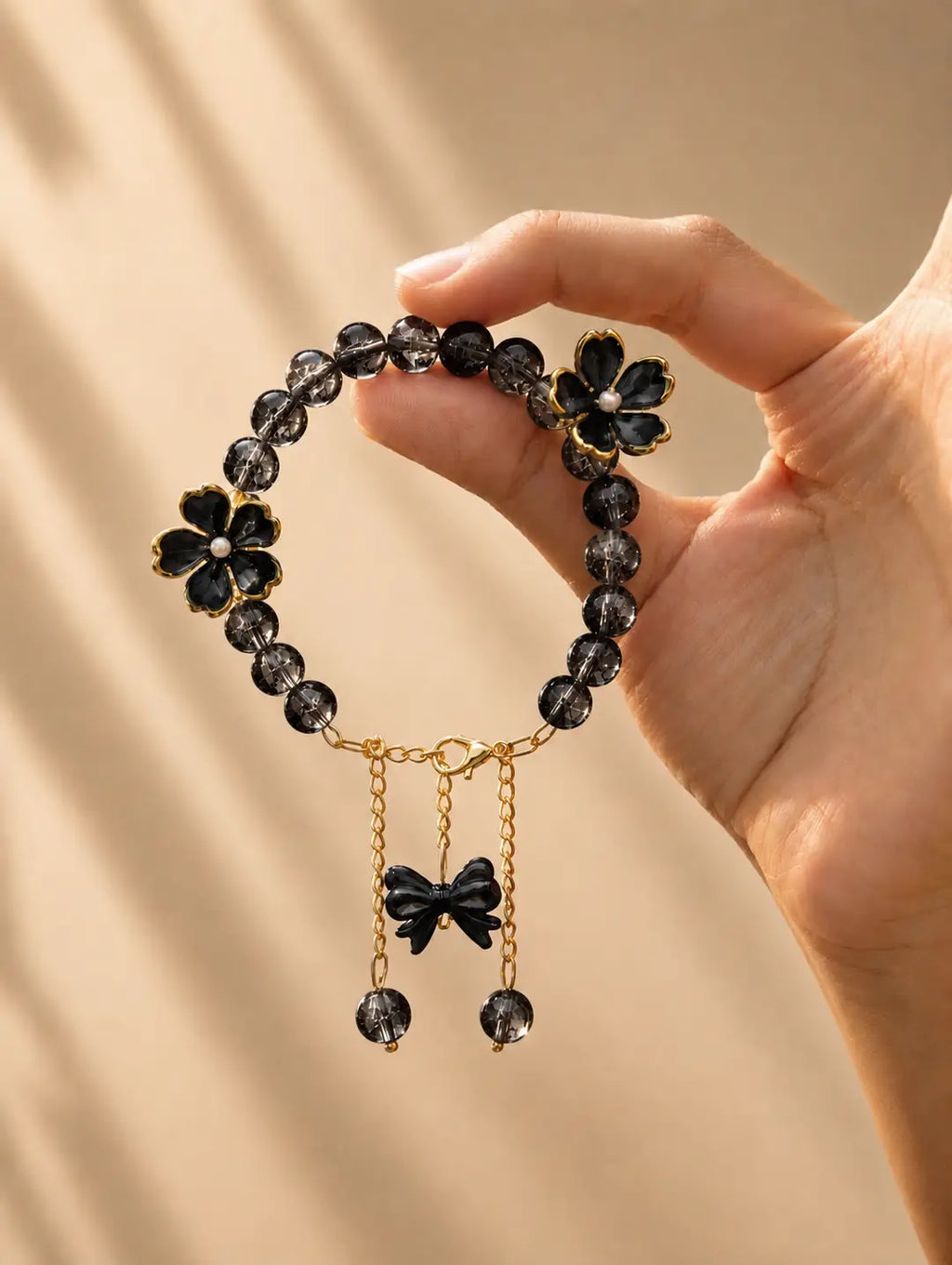 1 Pc Antique Design Crystal Thread Bracelet