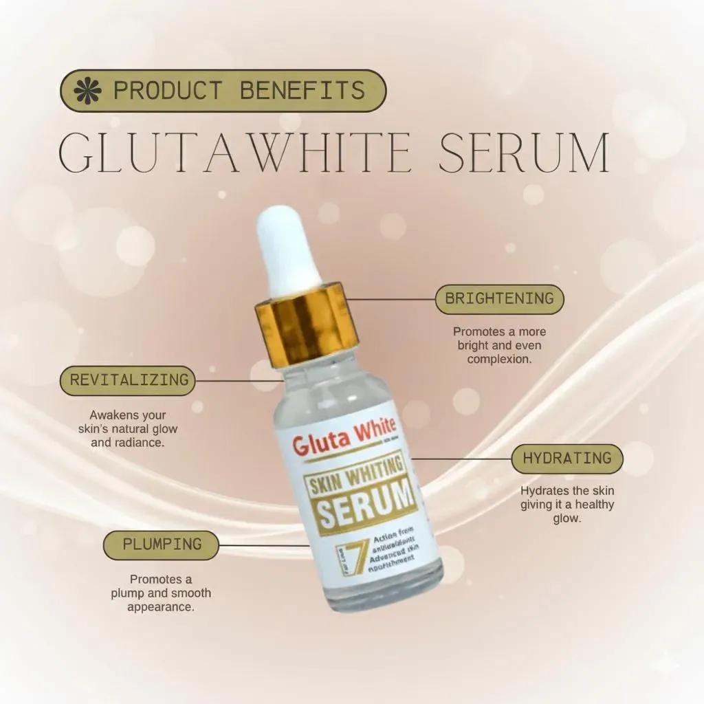 ✨ Gluta White Skin Whitening Serum – Glow, Hydrate & Even Your Skin Tone