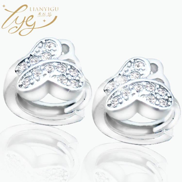 Gold Zircon Earrings Joker Design for Women