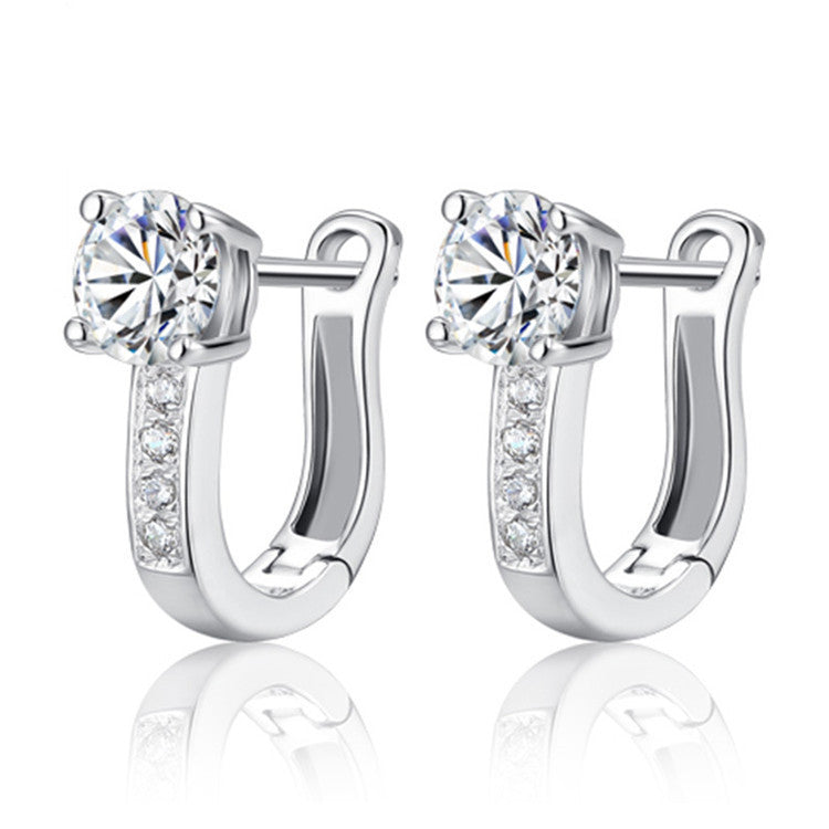 Gold Zircon Earrings Joker Design for Women