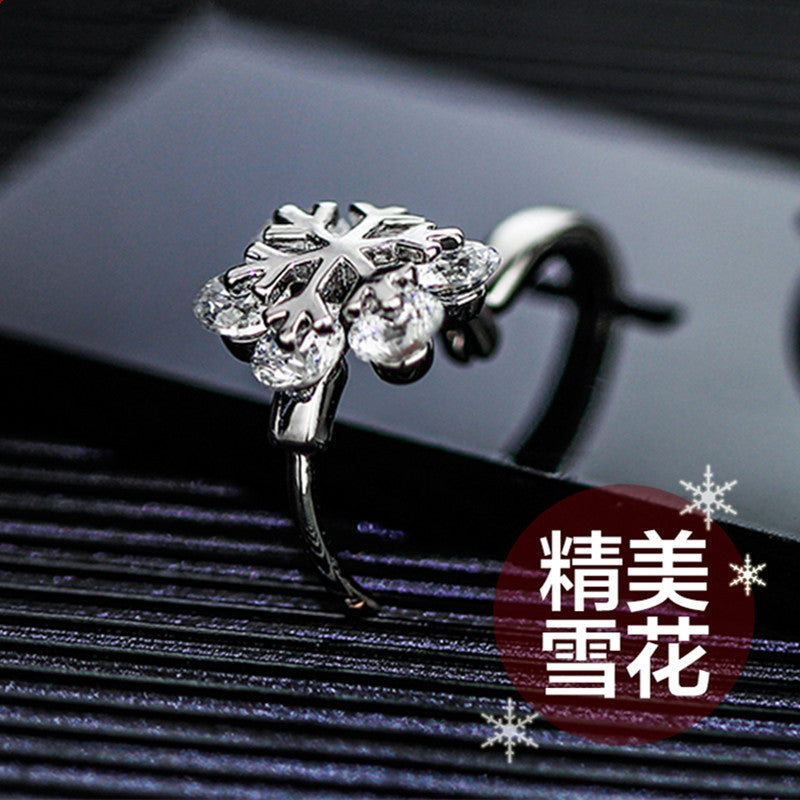 Gold Zircon Earrings Joker Design for Women