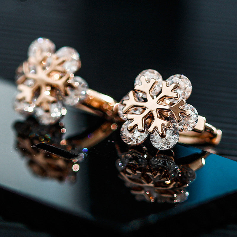 Gold Zircon Earrings Joker Design for Women