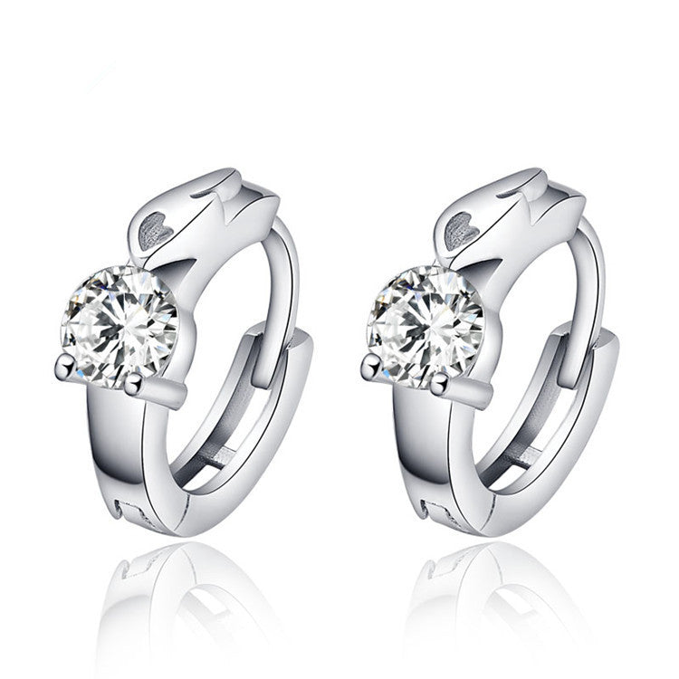 Gold Zircon Earrings Joker Design for Women