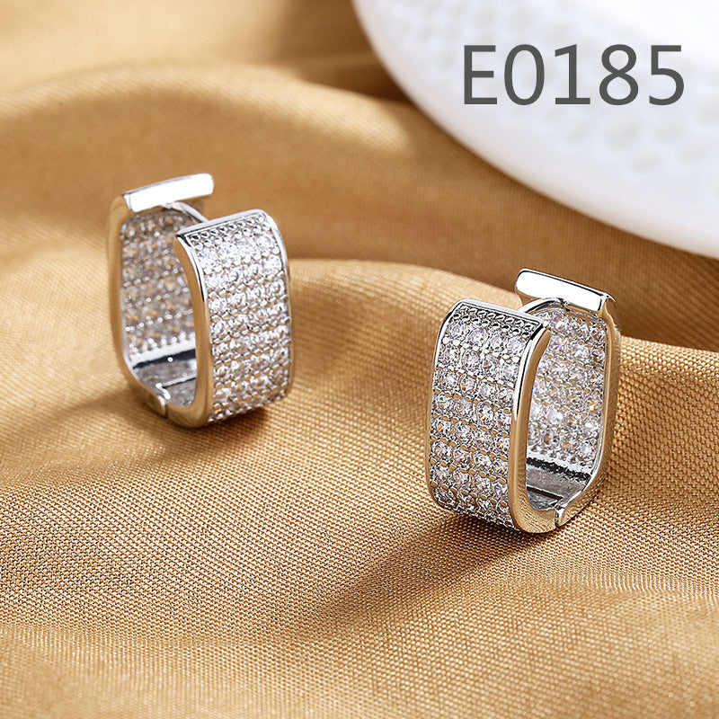 Gold Zircon Earrings Joker Design for Women